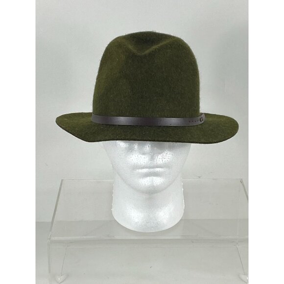 Unbranded Green Wool Fedora Hat with Leather Band Accent Men's F236 - Picture 1 of 7